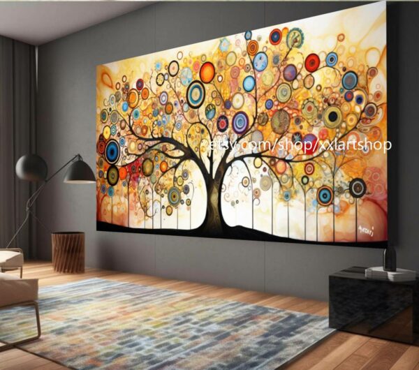 Landschaft Bild art Kunstwerk Baum Blumen  by Vera Medici Tr515