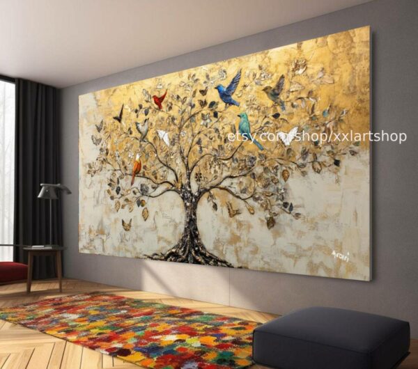 Landschaft Bild art Kunstwerk Baum Blumen  by Vera Medici Tr71040f